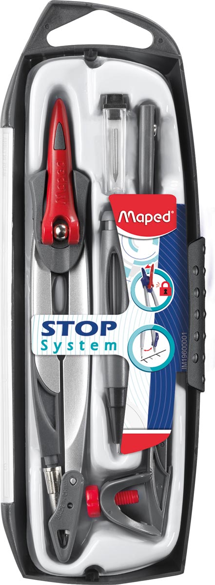 Maped passer Stop System 5-delige passerdoos: 1 passer Stop System, 1 universeel inzetstuk, 1 minesl Maped passer Stop System 5-delige passerdoos: 1 passer Stop System, 1 universeel inzetstuk, 1 minesl