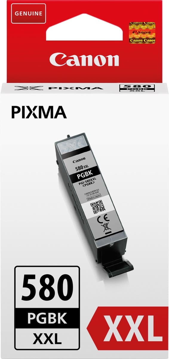 Canon inkcartridge PGI-580 PGBK XXL, 600 pagina&apos;s, OEM 1970C001, zwart afbeelding