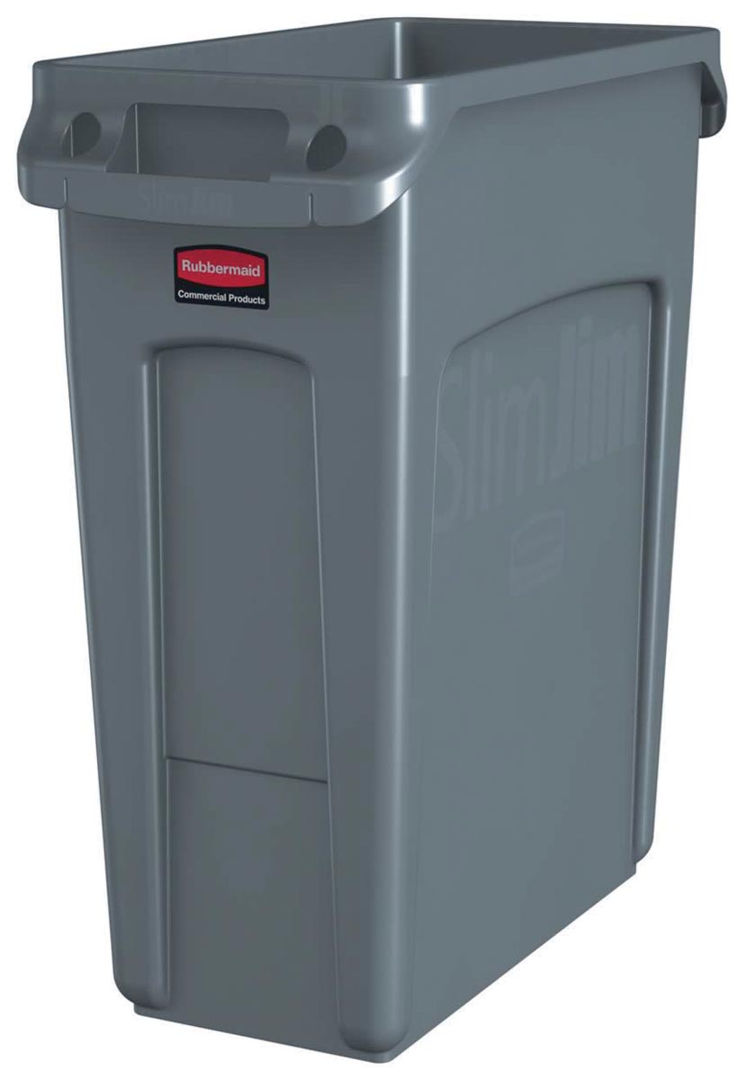 Rubbermaid afvalcontainer Slim Jim, 60 liter, grijs afbeelding