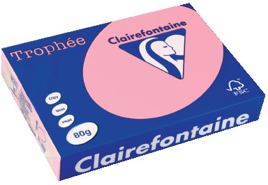 Clairefontaine Trophée Pastel A4, 80 g, 500 vel, roze