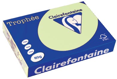 Clairefontaine Trophée Pastel A4, 80 g, 500 vel, lichtgroen