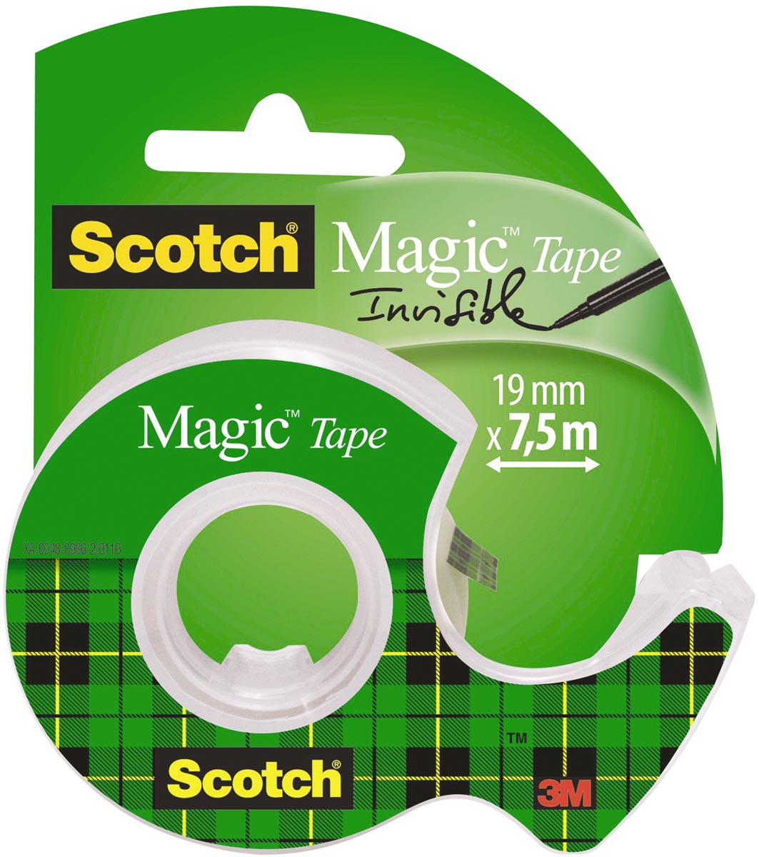 Scotch plakband Magic Tape, ft 19 mm x 7,5 m, blister met dispenser afbeelding