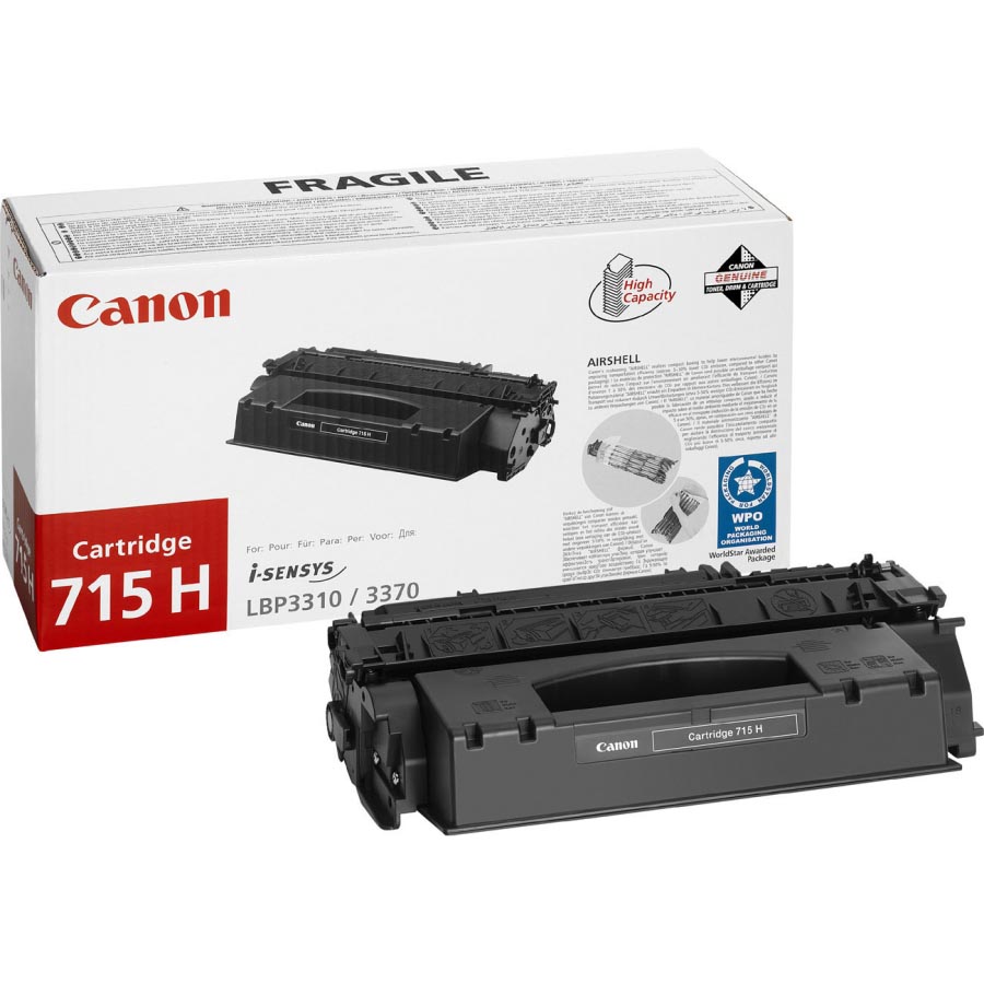 Canon toner 715H, 7.000 pagina's, OEM 1976B002, zwart