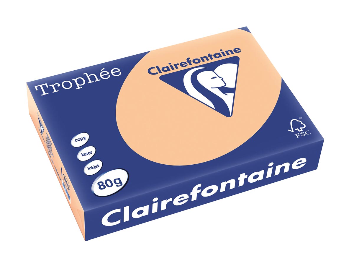 Clairefontaine TrophÃÂ©e gekleurd papier A4 80 g 500 vel abrikoos