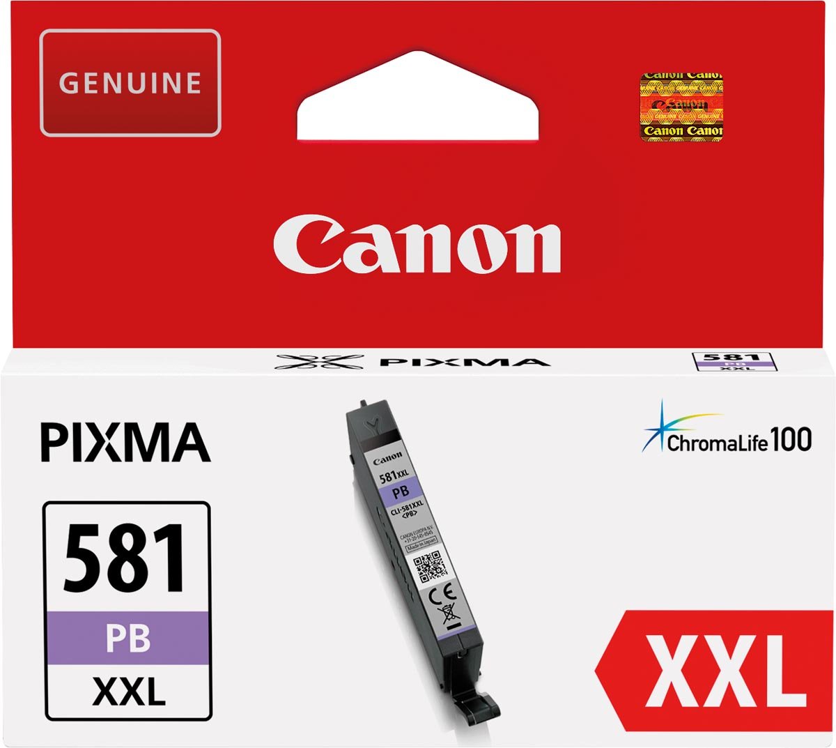 Canon inktcartridge CLI-581PB XXL, 795 foto&apos;s, OEM 1999C001, photo blue afbeelding