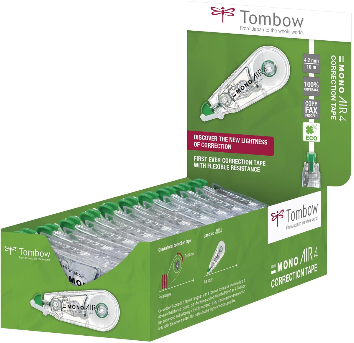 Tombow correctieroller Mono Air, doos met 10 stuks
