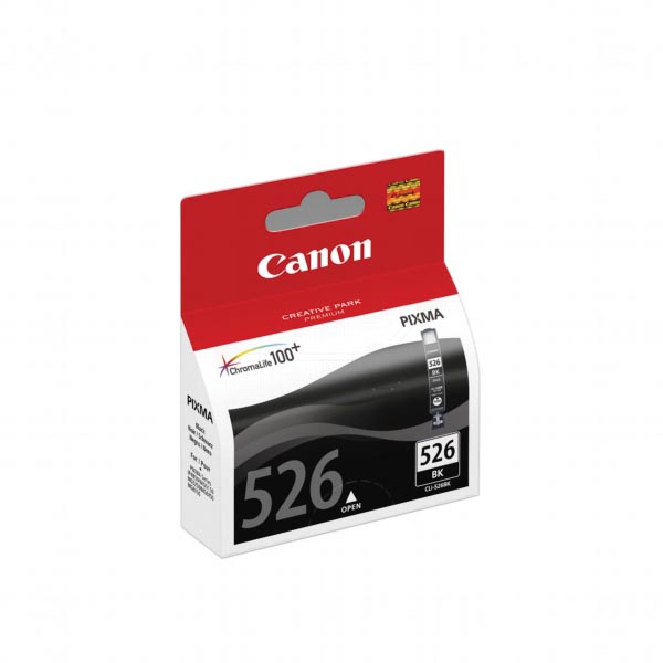 Canon inktcartridge CLI-526BK, 2.185 pagina's, OEM 4540B006, met beveiligingsysteem, zwart