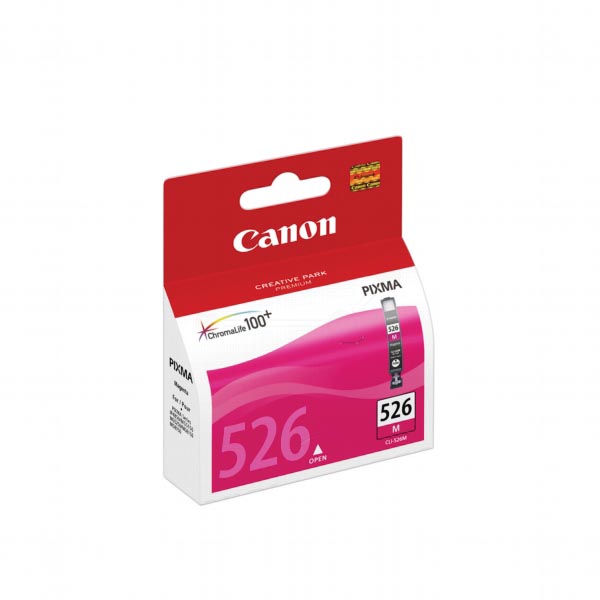Canon inktcartridge CLI-526M, 520 pagina's, OEM 4542B006, met beveiligingsysteem, magenta