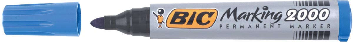 Bic permanent marker 2000-2300 blauw, schrijfbreedte 1,7 mm, ronde punt afbeelding