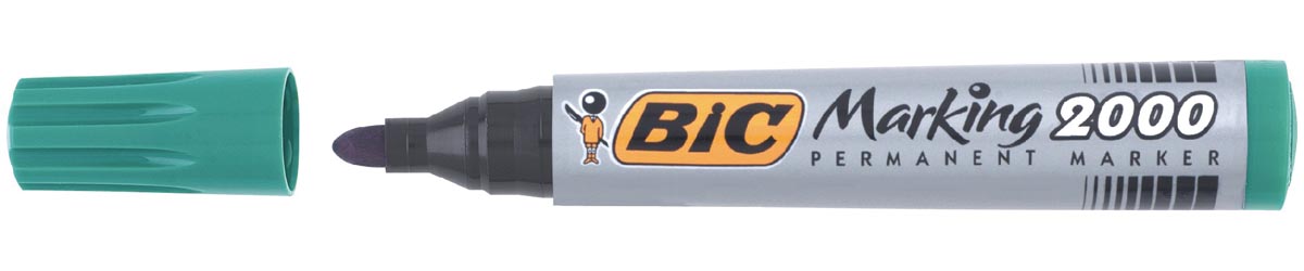 Bic permanent marker 2000-2300 groen, schrijfbreedte 1,7 mm, ronde punt