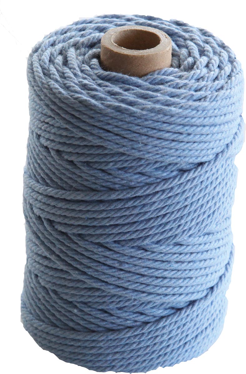 Macramétouw twine thick van 70 m, hemelsblauw Macramétouw twine thick van 70 m, hemelsblauw