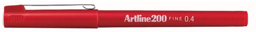 Artline 200 fineliner, rood