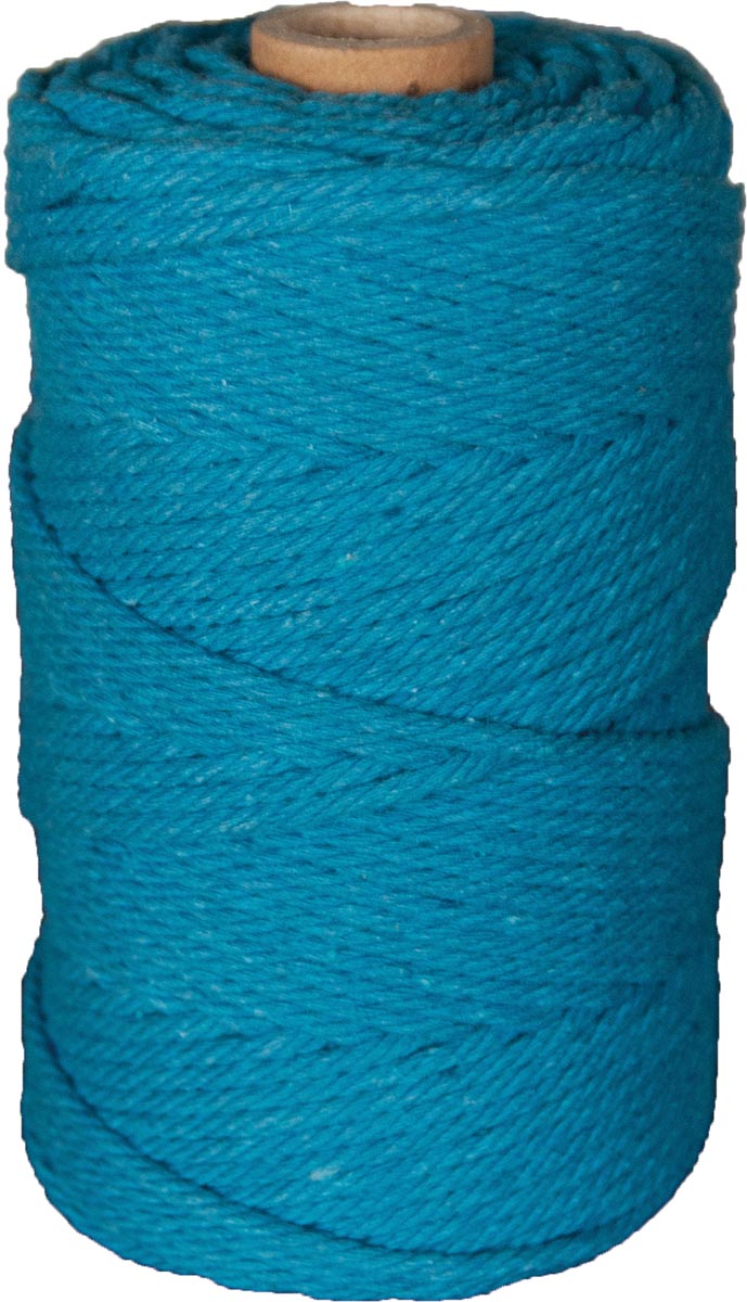Macramétouw twine thick van 70 m, turkoois