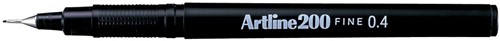 Artline 200 fineliner, zwart