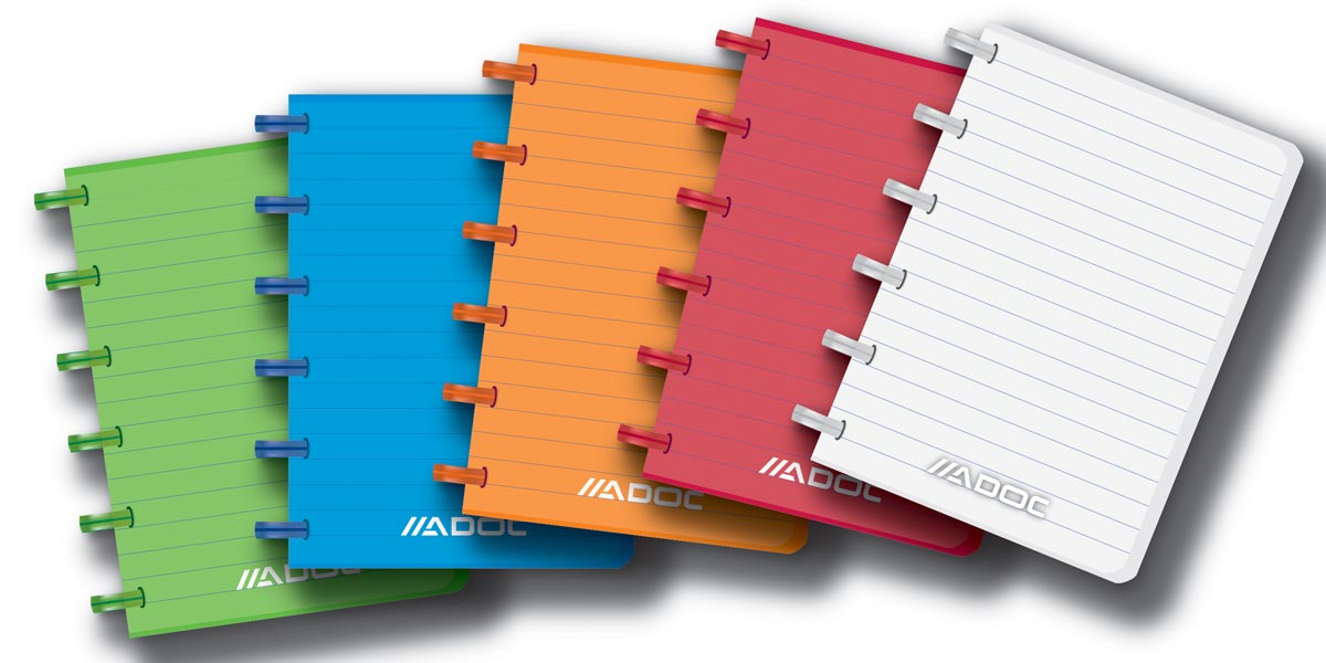 Adoc notitieboekje Colorlines, ft A6, gelijnd, geassorteerde kleuren