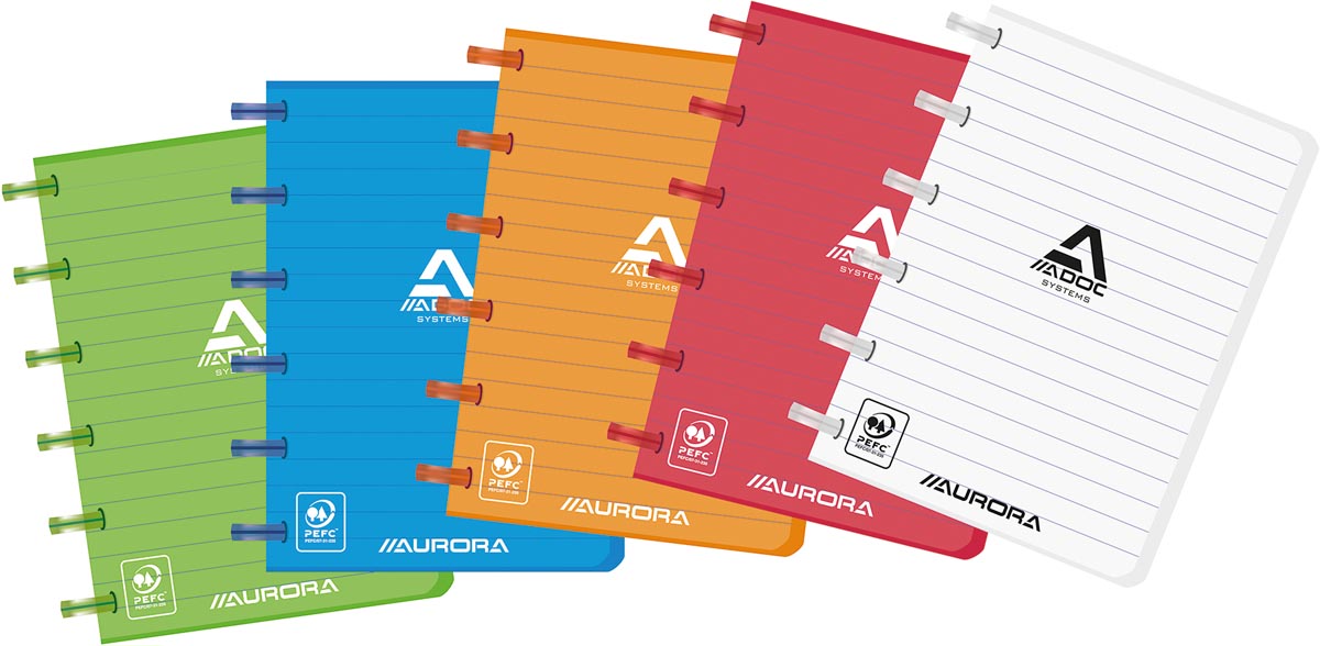 Adoc notitieboekje Colorlines, ft A6, gelijnd, geassorteerde kleuren afbeelding