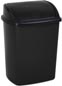 Vuilbak met swing deksel 15 l, zwart