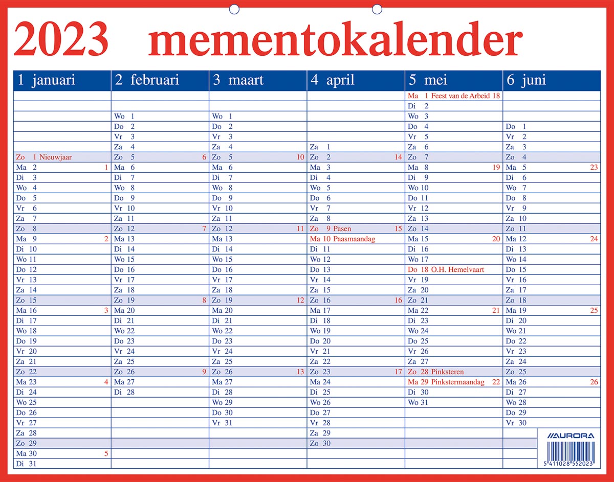 Aurora Memento 20 Nederlandstalig, 2023 Aurora Memento 20 Nederlandstalig, 2023