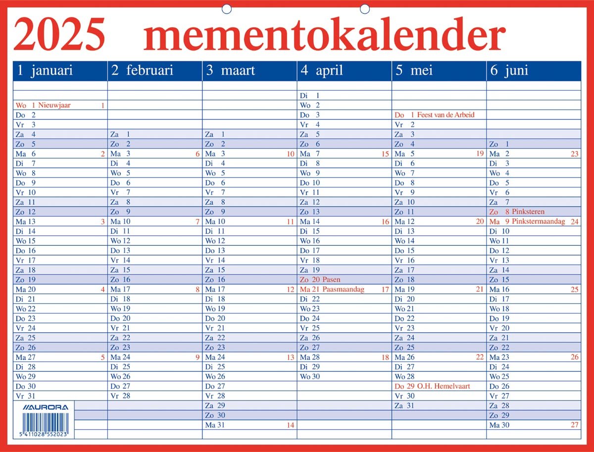 Aurora Memento 20 Nederlandstalig, 2025 afbeelding