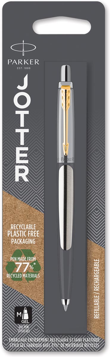 Parker Jotter gelroller Stainless Steel GT, op blister afbeelding