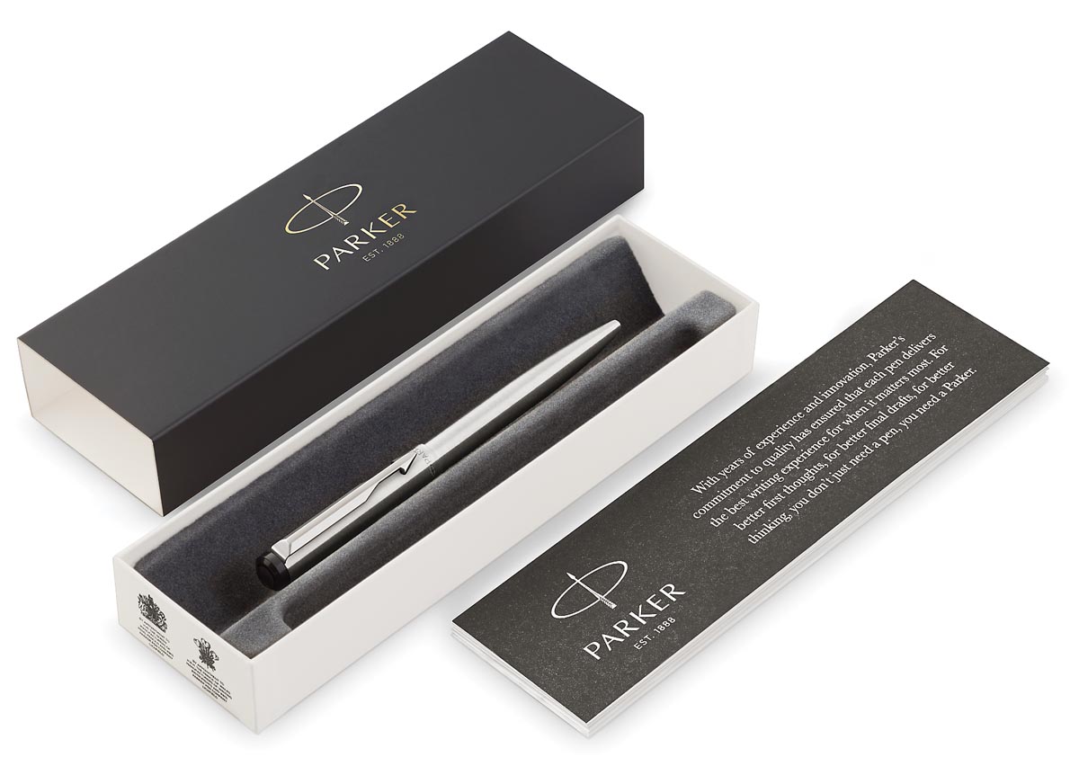 Parker balpen Vector, medium, in giftbox, Steel Parker balpen Vector, medium, in giftbox, Steel
