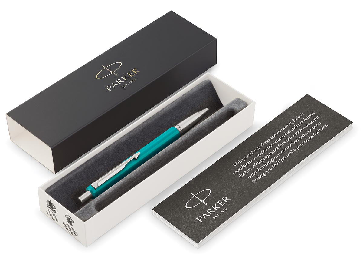 Parker Balpen Vector Medium In Giftbox Smaragdgroen huismerk kopen in de aanbieding Parker Balpen Vector Medium In Giftbox Smaragdgroen huismerk kopen in de aanbieding