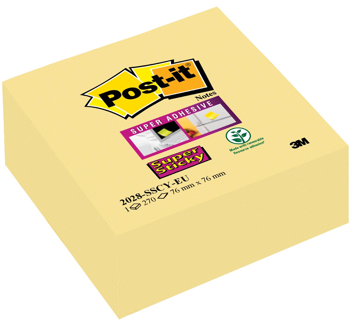 Post It Super Sticky Notes Ft 76 X 76 Mm Geel Blok Van 270 Vel huismerk kopen in de aanbieding Post It Super Sticky Notes Ft 76 X 76 Mm Geel Blok Van 270 Vel huismerk kopen in de aanbieding