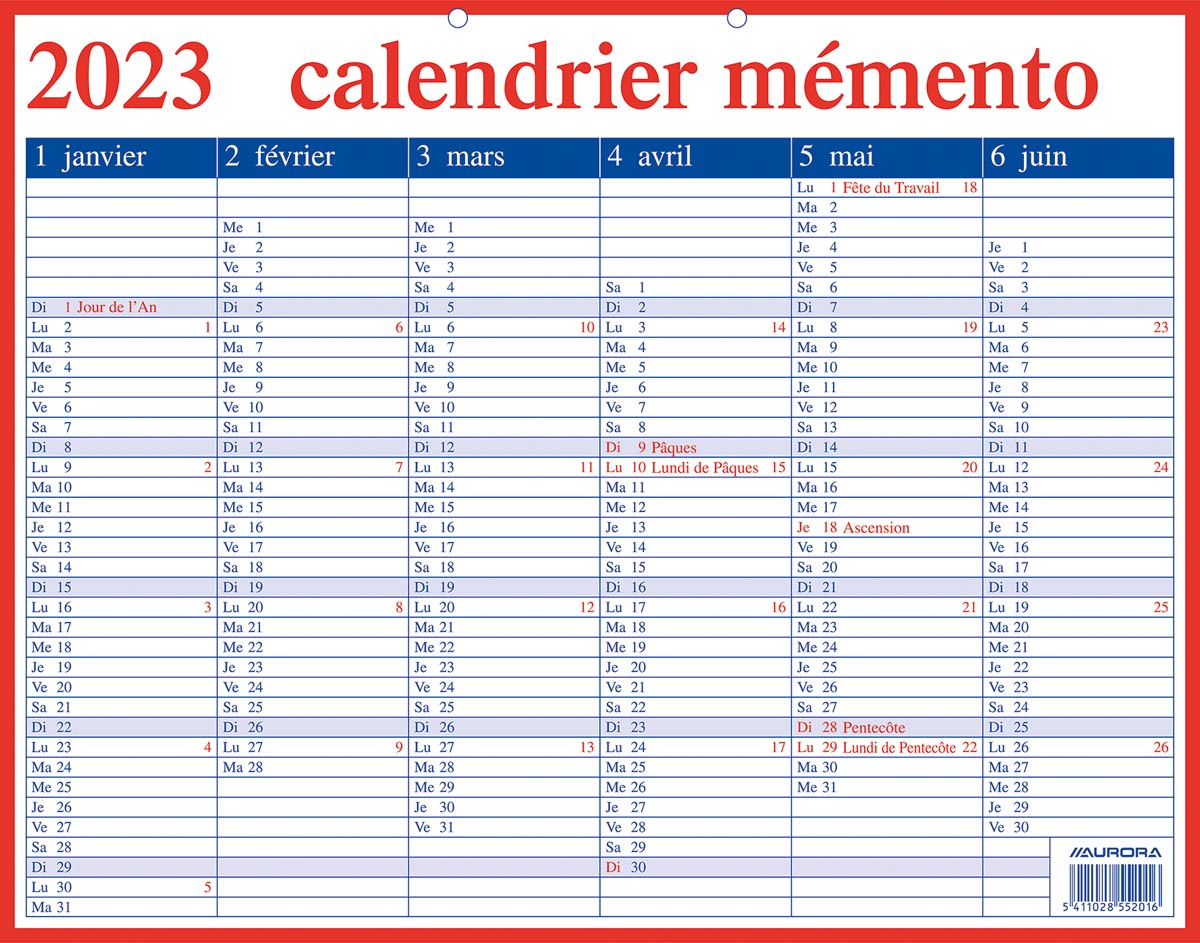 Aurora Memento 20 Franstalig, 2023 Aurora Memento 20 Franstalig, 2023