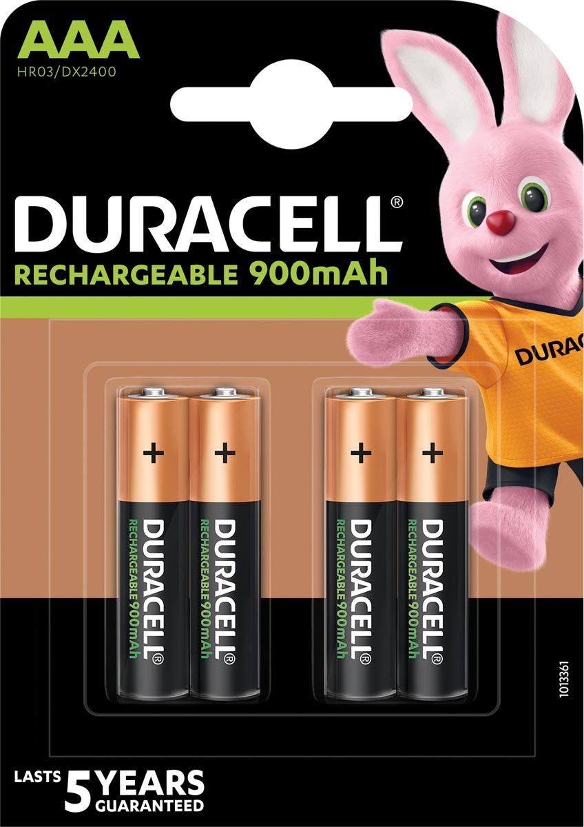 Duracell oplaadbare batterijen Recharge Ultra AAA, blister van 4 stuks afbeelding