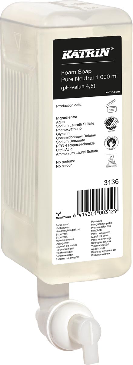 Katrin schuimzeep 3136 Clean, flacon van 1000 ml afbeelding