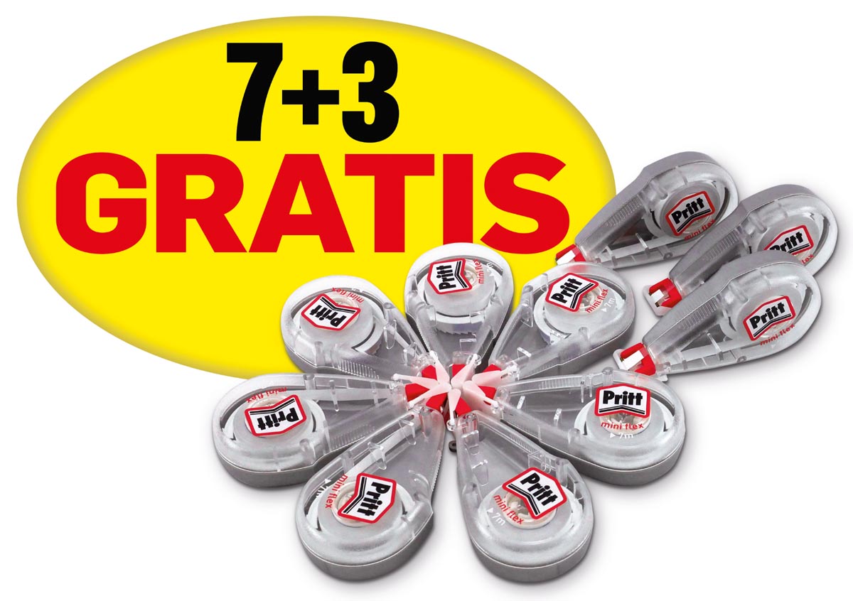Pritt correctieroller Mini, etui van 10 stuks (7 + 3 gratis) afbeelding