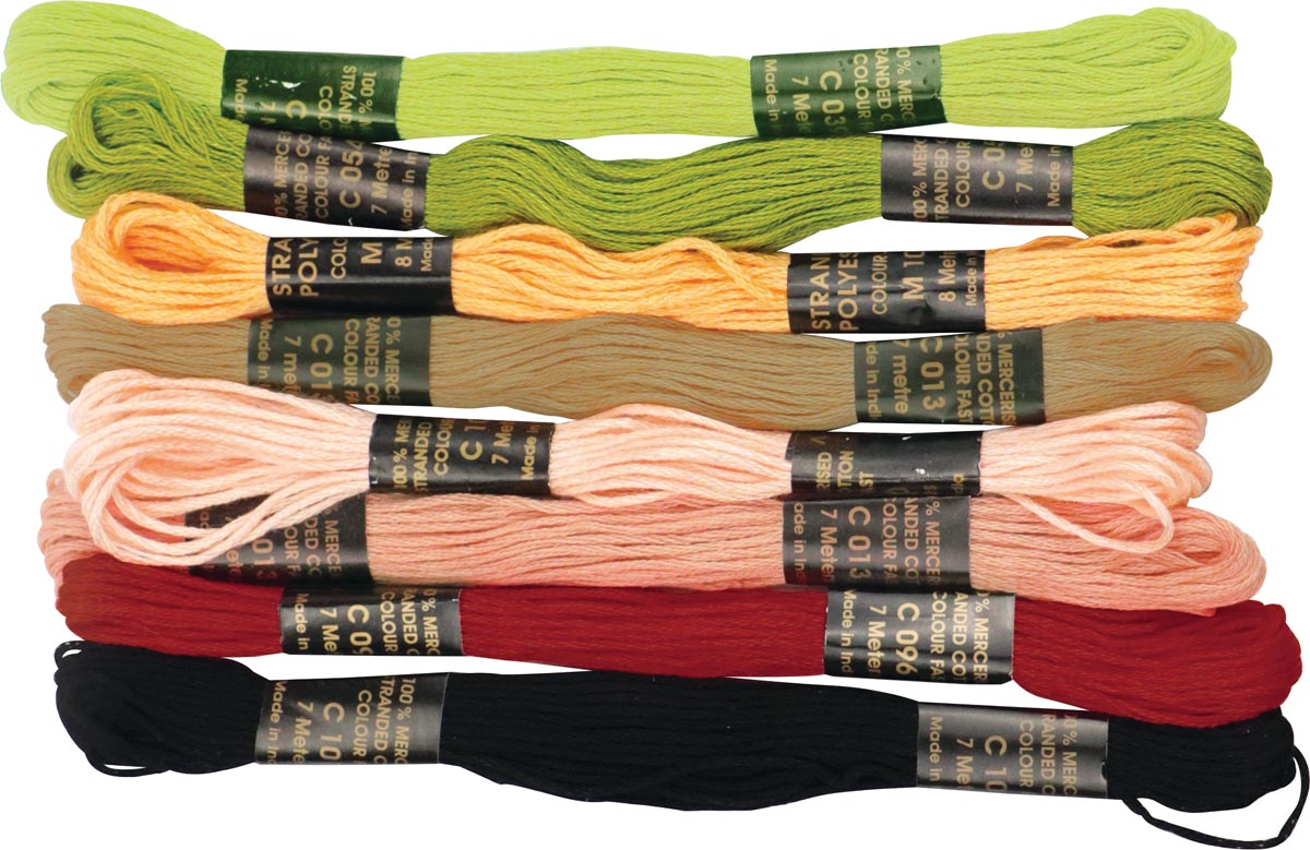 Graine Créative Polyesterdraad, 7 m, 8 kleuren, herfst