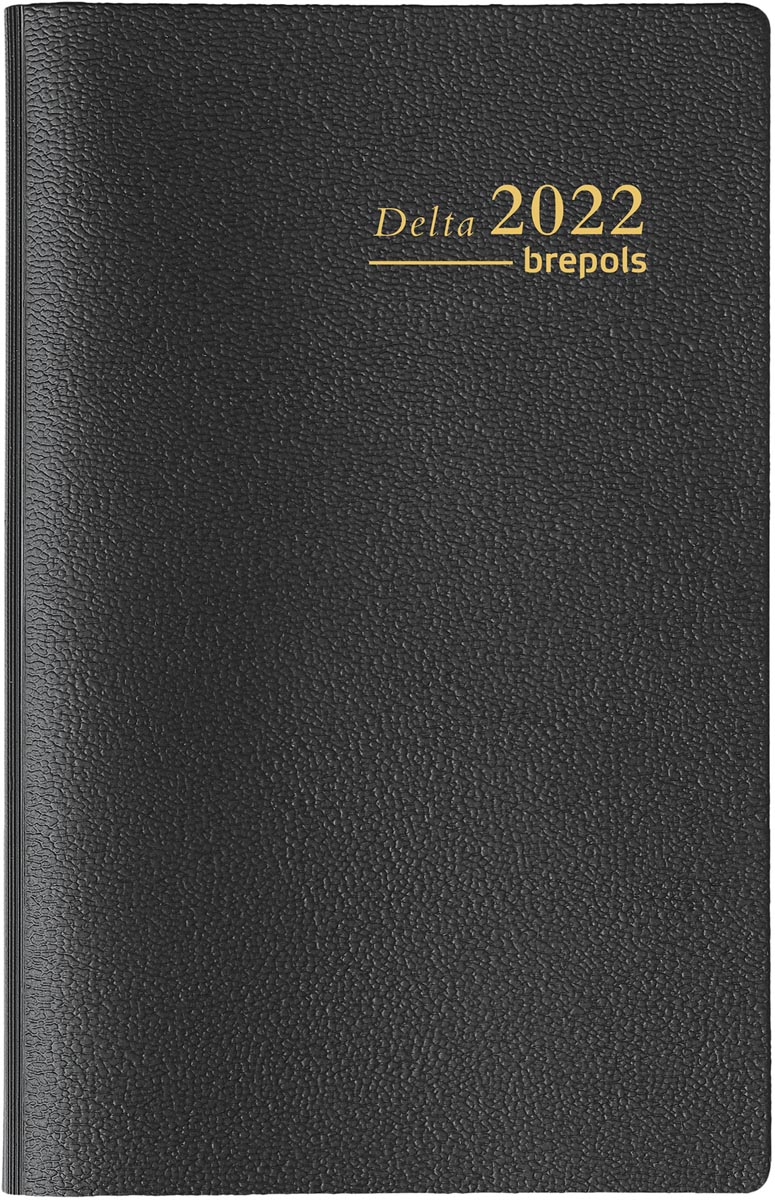 Brepols agenda Delta Genova 6-talig, zwart, 2023 Brepols agenda Delta Genova 6-talig, zwart, 2023