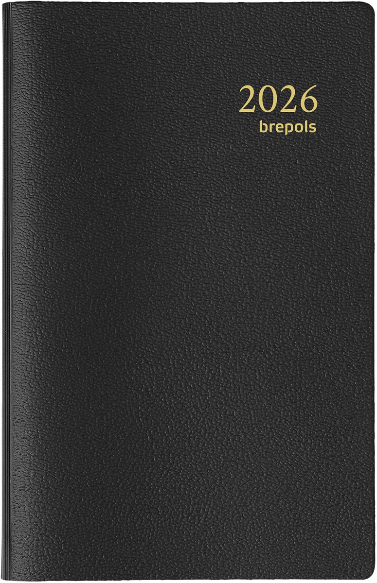 Brepols agenda Delta Genova 6-talig, zwart, 2026