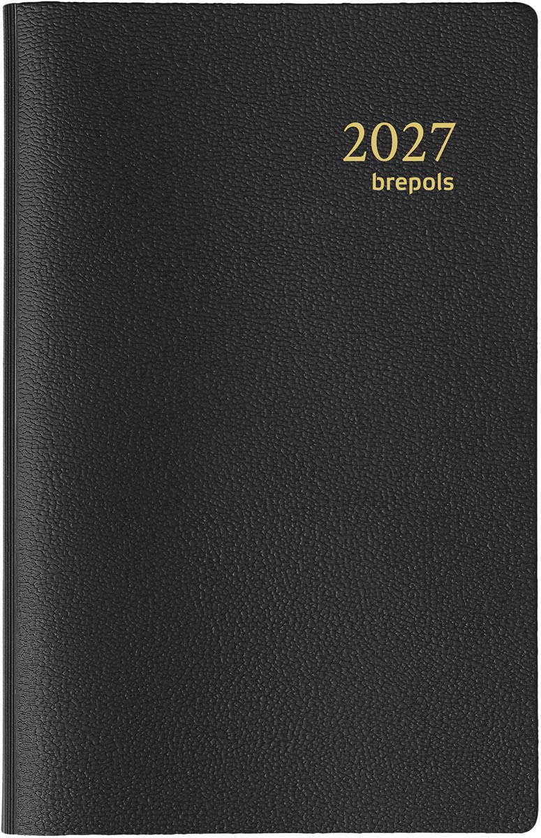 Brepols agenda Delta Genova 6-talig, zwart, 2027