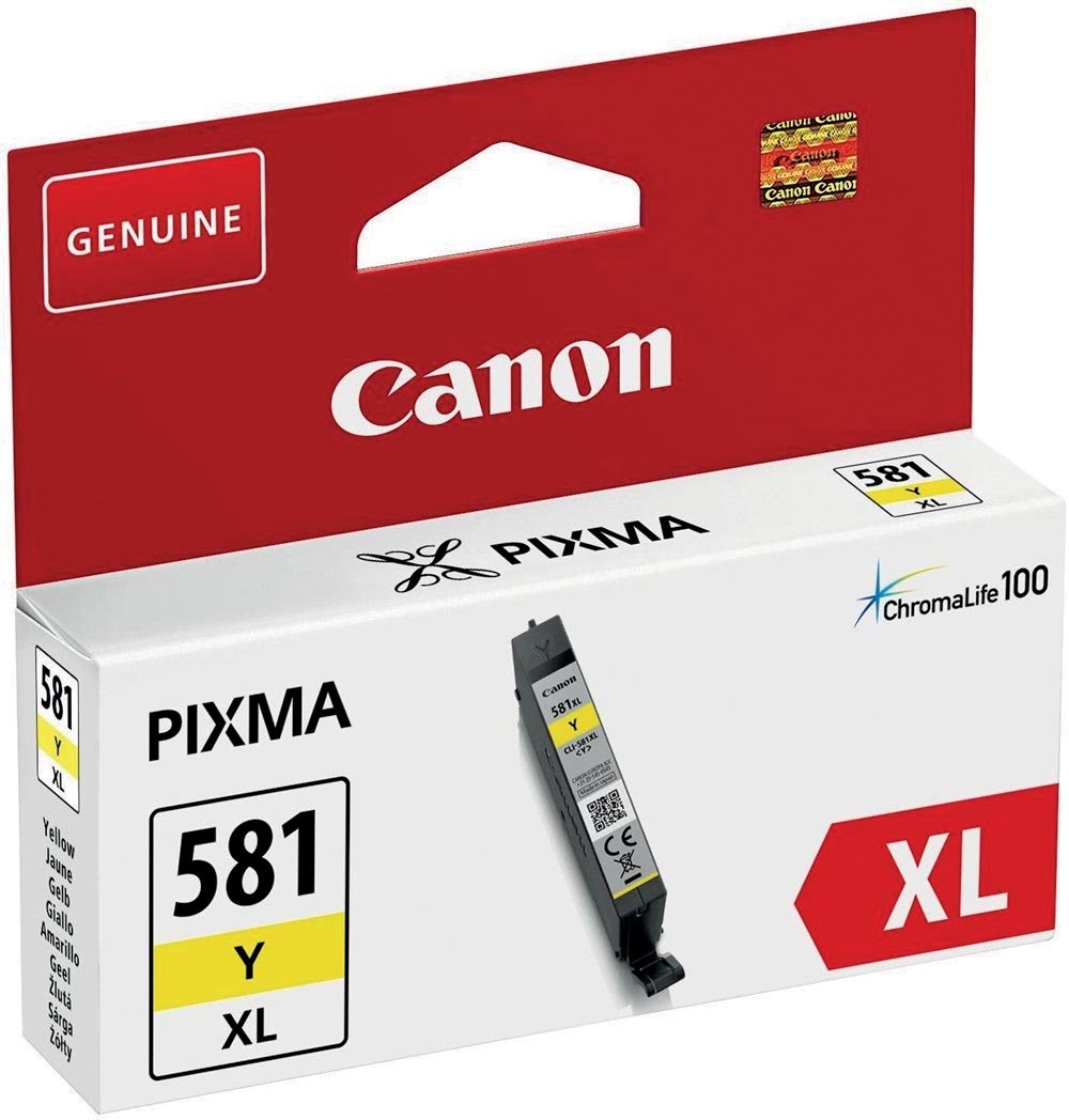 Canon inktcartridge CLI-581Y XL, 199 foto&apos;s, OEM 2051C001, geel afbeelding