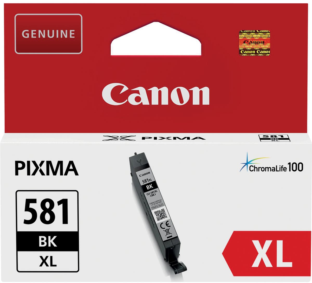 Canon inktcartridge CLI-581BK XL, 520 foto&apos;s, OEM 2052C001, zwart afbeelding