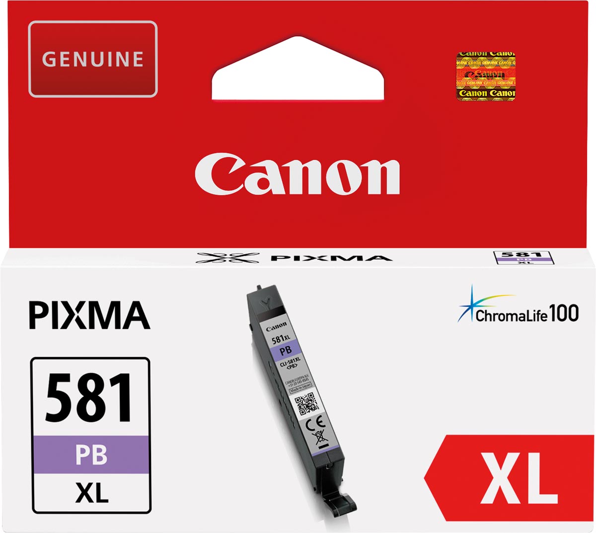 Canon inktcartridge CLI-581PB XL, 505 foto&apos;s, OEM 2053C001, photo blue afbeelding
