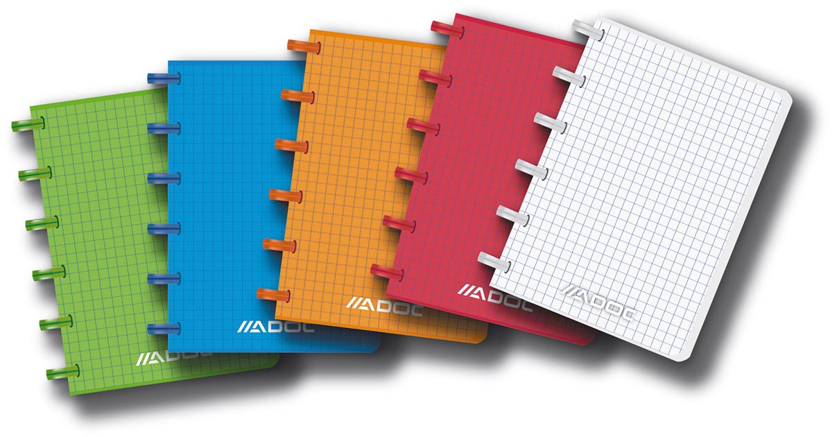Adoc notitieboekje Colorlines geruit 5 mm Adoc notitieboekje Colorlines geruit 5 mm