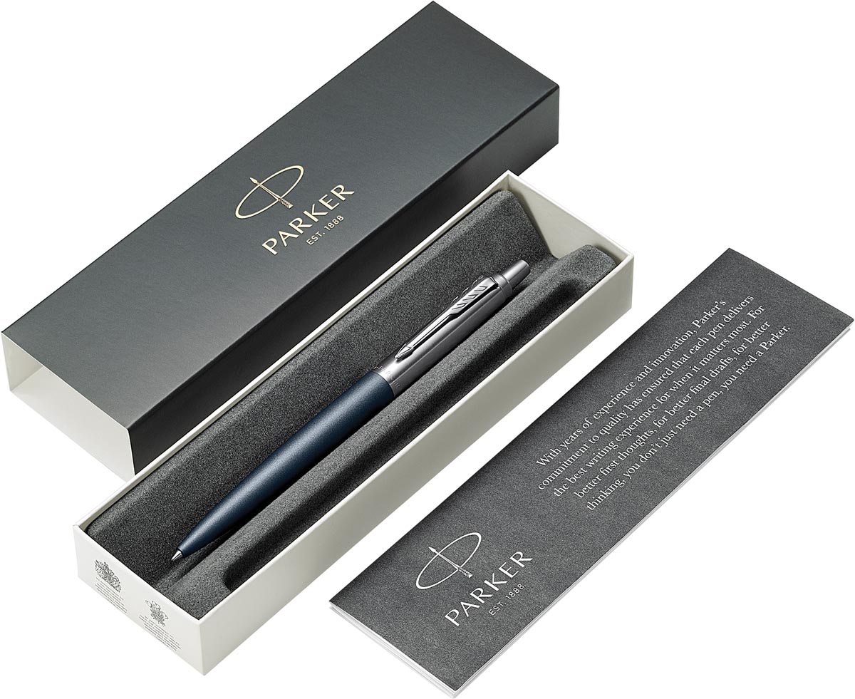 Parker Jotter XL balpen CT, mat blauw, in giftbox