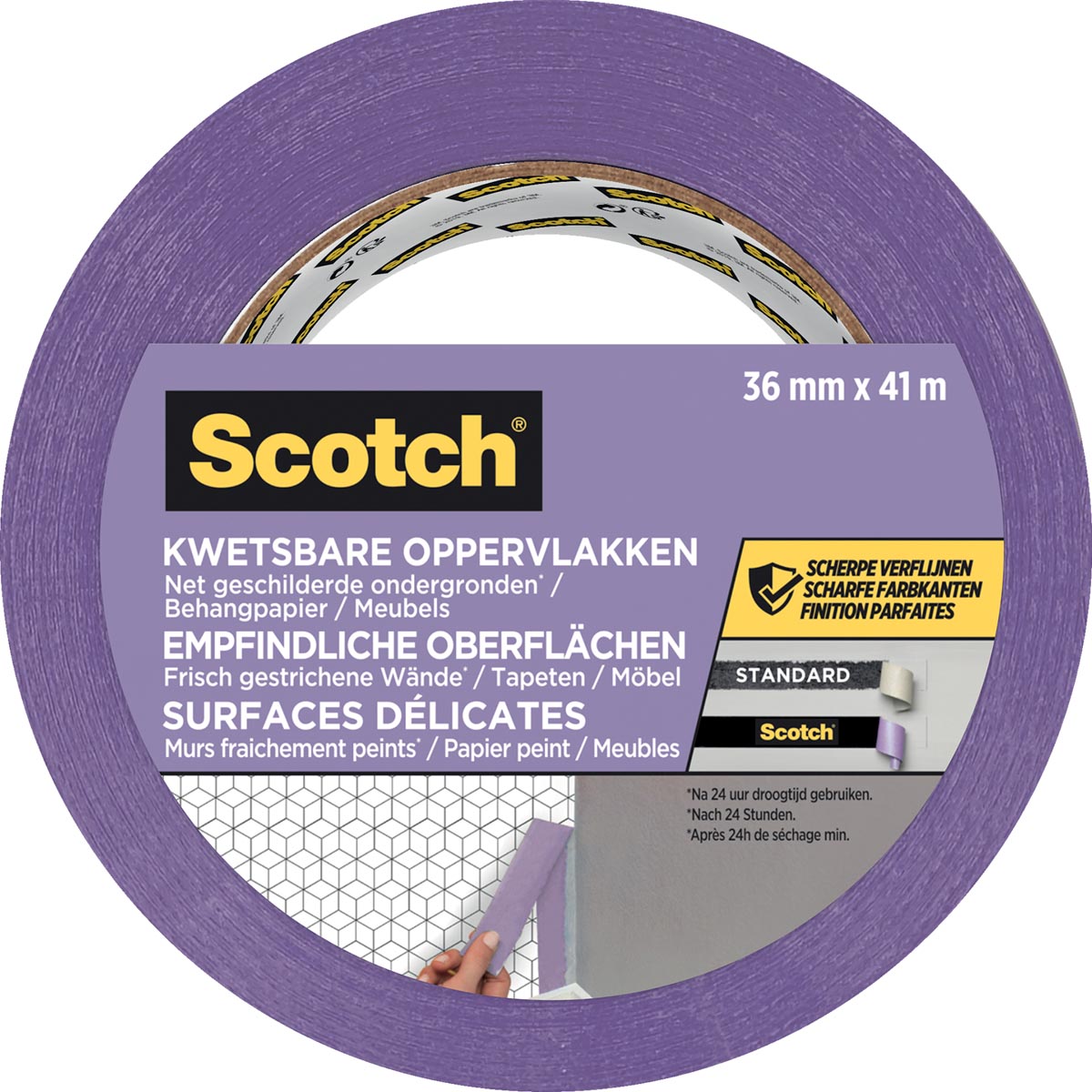 ScotchBlue afdekplakband ft 36 mm x 41 m ScotchBlue afdekplakband ft 36 mm x 41 m