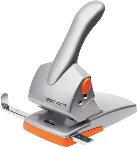 Rapid heavy duty perforator HDC65, 65 blad, grijs en oranje