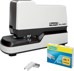 Rapid elektrische nietmachine Pro 90EC, contactloos, 50 blad, wit
