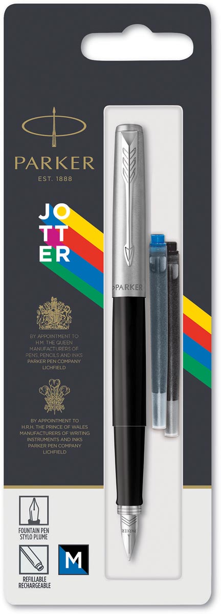 Parker Jotter Originals vulpen, zwart, op blister afbeelding