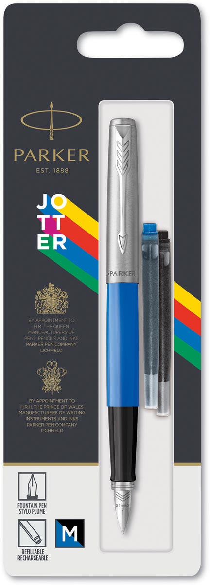 Parker Jotter Originals vulpen, blauw, op blister afbeelding