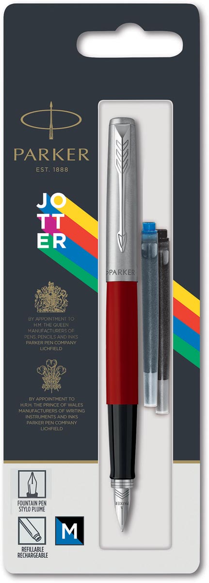 Parker Jotter Originals vulpen, rood, op blister afbeelding
