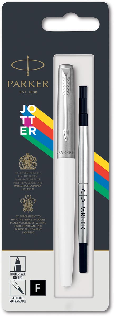 Parker Jotter Originals rollerball, op blister, wit Parker Jotter Originals rollerball, op blister, wit