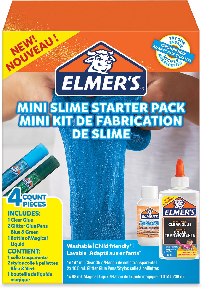 Elmer's mini slijmkit, groen en blauw Elmer's mini slijmkit, groen en blauw