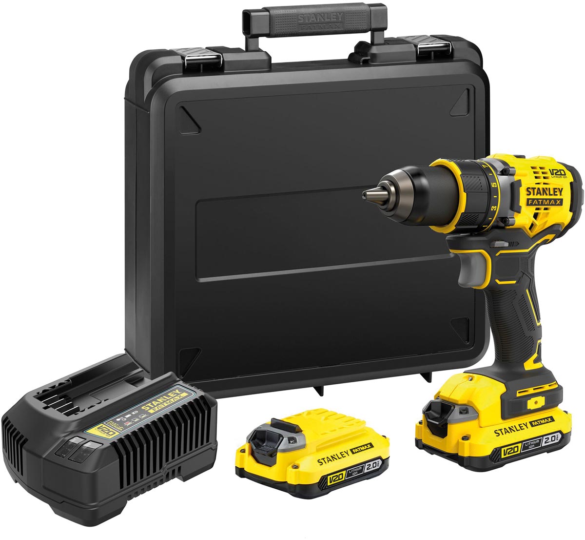 Stanley FatMax Brushless schroefboormachine in koffer, 18 V, 2 x 2.0 AH Stanley FatMax Brushless schroefboormachine in koffer, 18 V, 2 x 2.0 AH
