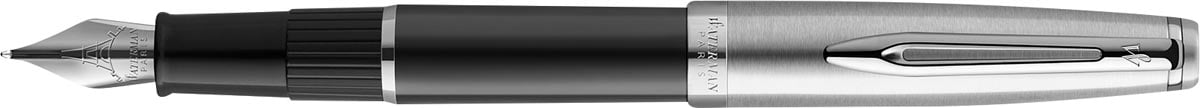 Waterman vulpen Embleme Black Chrome Trim met medium punt Waterman vulpen Embleme Black Chrome Trim met medium punt
